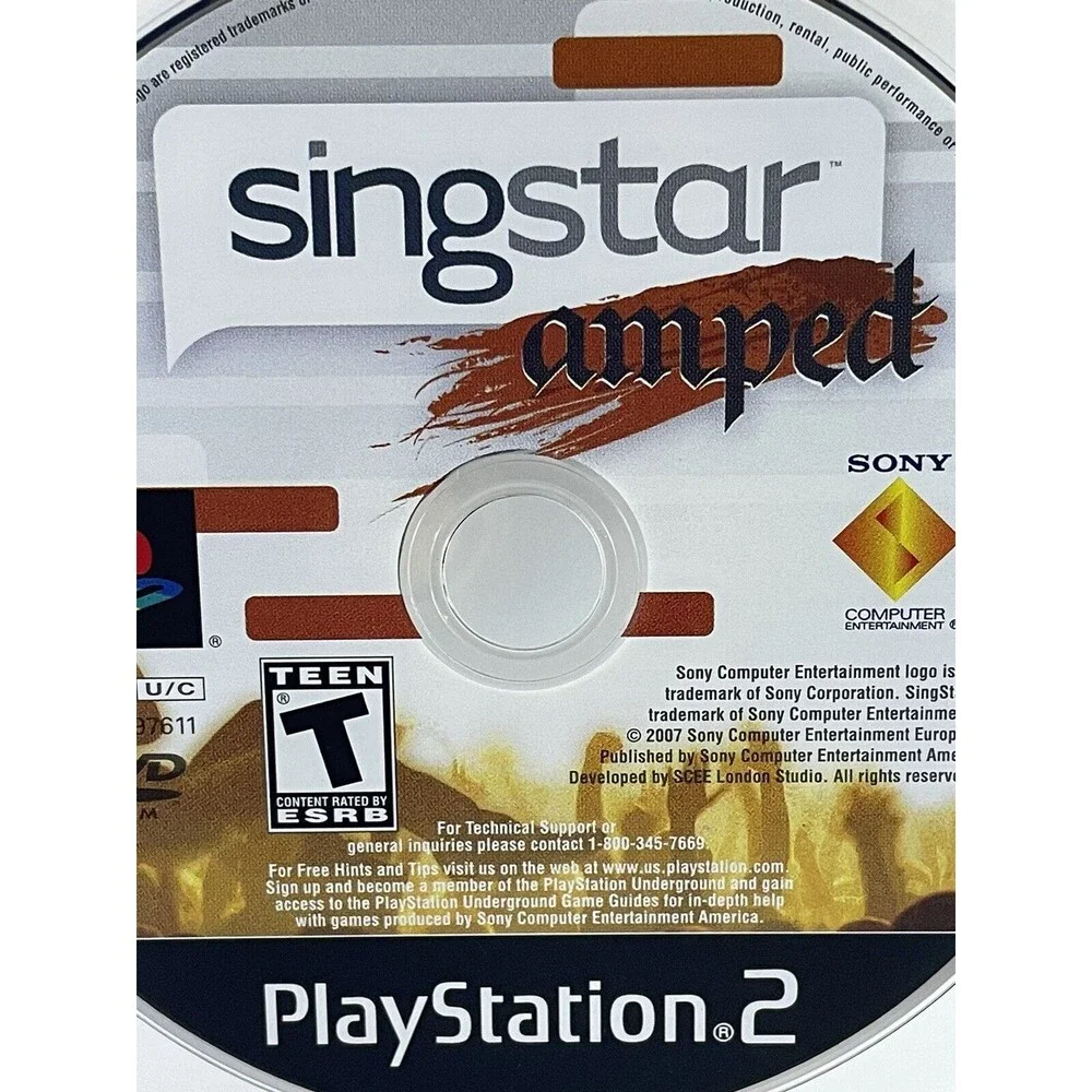 SingStar Amped (PlayStation 2 PS2)   *DISC ONLY*